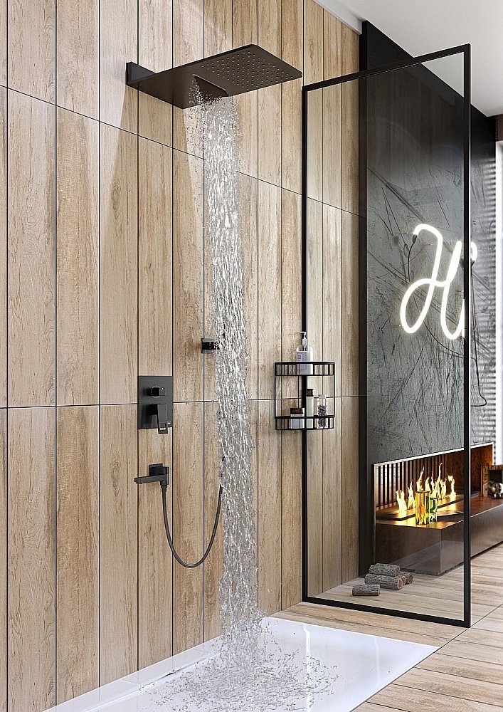 Душевая система Timo Briana SX-7119/03SM черная матовая купить в интернет-магазине сантехники Sanbest