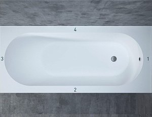 Ванна S-Stone Salini ORNELLA 102322M 180x80 Матовая купить в интернет-магазине Sanbest