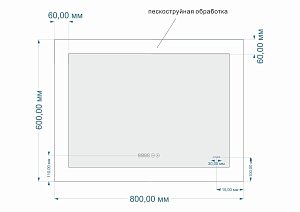 Зеркало CERSANIT LED KN-LU-LED060*80-p-Os в ванную от интернет-магазине сантехники Sanbest