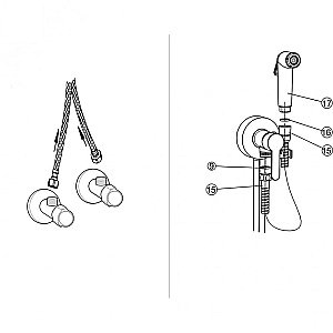 Гигиенический душ PAINI Aosta 92CR304KM хром купить в интернет-магазине сантехники Sanbest