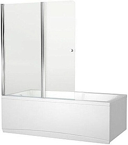 Шторка на ванну Aquanet Alfa 4 120 NF6222-pivot прозрачное стекло/профиль хром купить в интернет-магазине Sanbest