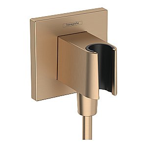 Подключение для шланга Hansgrohe FixFit E 26889140 шлифованная бронза купить в интернет-магазине сантехники Sanbest