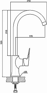 Смеситель для кухни Orange Flipo M23-004cr хром купить в интернет-магазине сантехники Sanbest
