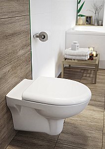 Унитаз подвесной Cersanit NATURE CO DPL EO c инсталляцией BLACK/кнопка LEON хром глянцевый, с крышкой микролифт, безободковый купить в интернет-магазине Sanbest