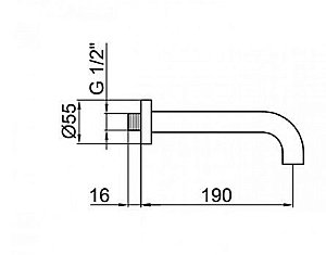 Излив для смесителя Webert Elio AC0371345 купить в интернет-магазине сантехники Sanbest