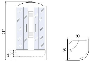 Душевая кабина River Amur 44 90x90 МТ купить в интернет-магазине Sanbest