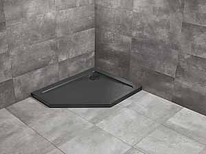 Душевой поддон Radaway Doros PT E 100x90 S черный купить в интернет-магазине Sanbest