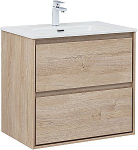 Тумба с раковиной Aquanet Милан 336383/330430 70 дуб светлый для ванной в интернет-магазине Sanbest