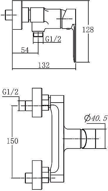 Смеситель для душа Aquanet Passion AF300-30B купить в интернет-магазине сантехники Sanbest