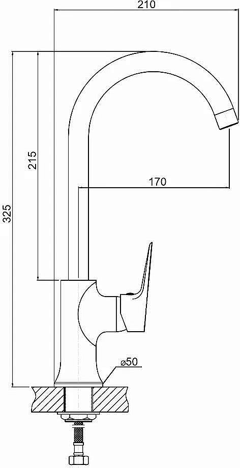 Смеситель для кухни Orange Flipo M23-004cr хром купить в интернет-магазине сантехники Sanbest