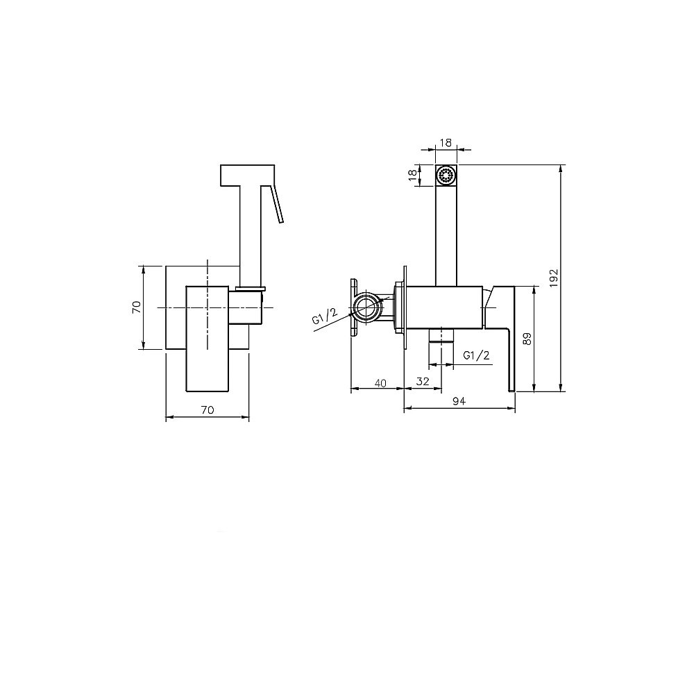 Гигиенический душ Rush Thira TR3635-99White белый матовый купить в интернет-магазине сантехники Sanbest