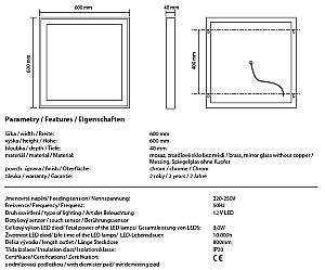 Зеркало с подсветкой сенсорный датчик Bemeta 128101829 60 в ванную от интернет-магазине сантехники Sanbest