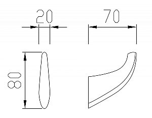 Крючок ABBER Nord AA1550NG никель купить в интернет-магазине сантехники Sanbest