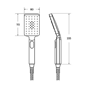 Душевая лейка Cezares CZR-D3F2-01 хром купить в интернет-магазине сантехники Sanbest