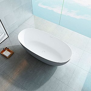 Ванна из искусственного камня Vincea VBT-6S01MG 170x75 серая/белая матовая купить в интернет-магазине Sanbest