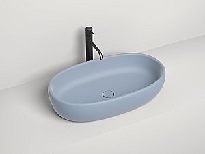 Раковина накладная Salini LUCE 110721MF 69 из искусственного камня S-Stone, матовая, цвет по RAL полностью купить в интернет-магазине Sanbest