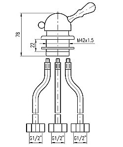 Дивертор Rav-Slezak MD0674SM бронза для смесителя в интернет-магазине сантехники Sanbest