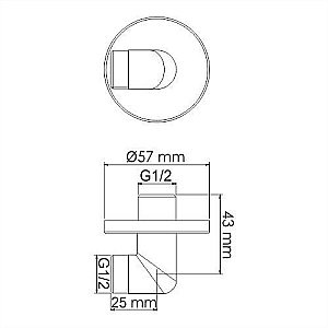Подключение для шланга WasserKRAFT A134 купить в интернет-магазине сантехники Sanbest