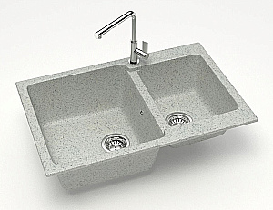 Кухонная мойка Azario Grand 76х50 CS00079906 светло-серая матовая купить в интернет-магазине сантехники Sanbest