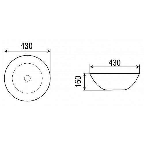 Раковина накладная WeltWasser WW ELBACH 3132 43 белая купить в интернет-магазине Sanbest