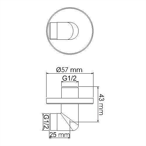 Подключение для шланга WasserKRAFT A134 купить в интернет-магазине сантехники Sanbest