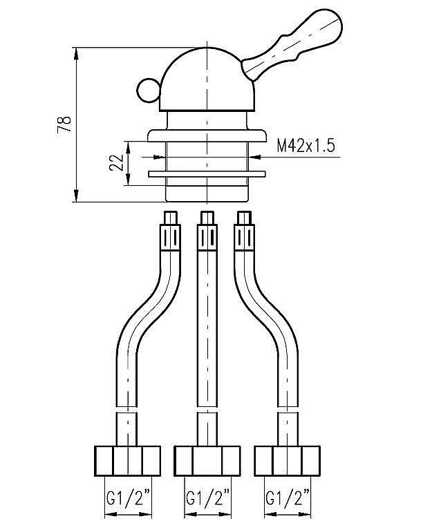 Дивертор Rav-Slezak MD0674SM бронза для смесителя в интернет-магазине сантехники Sanbest