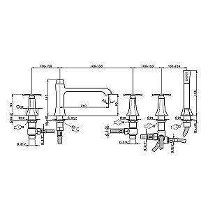 Смеситель для ванны Cisal Cherie CX0002606T купить в интернет-магазине сантехники Sanbest