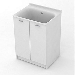 Тумба с раковиной постирочная Kerasan Aquadom 60 9166K3 белая матовая для ванной в интернет-магазине Sanbest