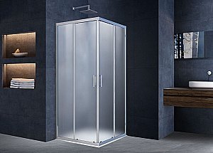 Душевой уголок Vincea ALPHA VSS-3AL100MT 100x100 стекло текстурное/профиль хром купить в интернет-магазине Sanbest