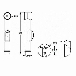 Гигиенический душ Ideal Standard B960941AA купить в интернет-магазине сантехники Sanbest