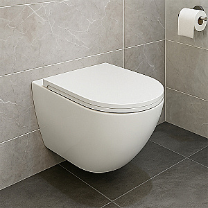 Унитаз подвесной Azario Blanco AZ-9003WT белый, безободковый, с крышкой микролифт, слив торнадо купить в интернет-магазине Sanbest