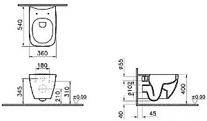 Унитаз подвесной Vitra Shift 7742B003-0075 купить в интернет-магазине Sanbest