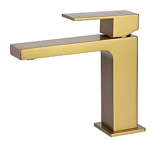 Смеситель для раковины Kaiser Cube 01211-3 золото брашированное купить в интернет-магазине сантехники Sanbest