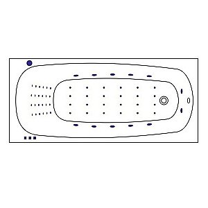 Гидромассажная ванна WhiteCross Layla Slim 180x80 NANO хром купить в интернет-магазине Sanbest