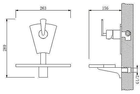 Смеситель для ванны Schein Fan 44204/8011029 купить в интернет-магазине сантехники Sanbest