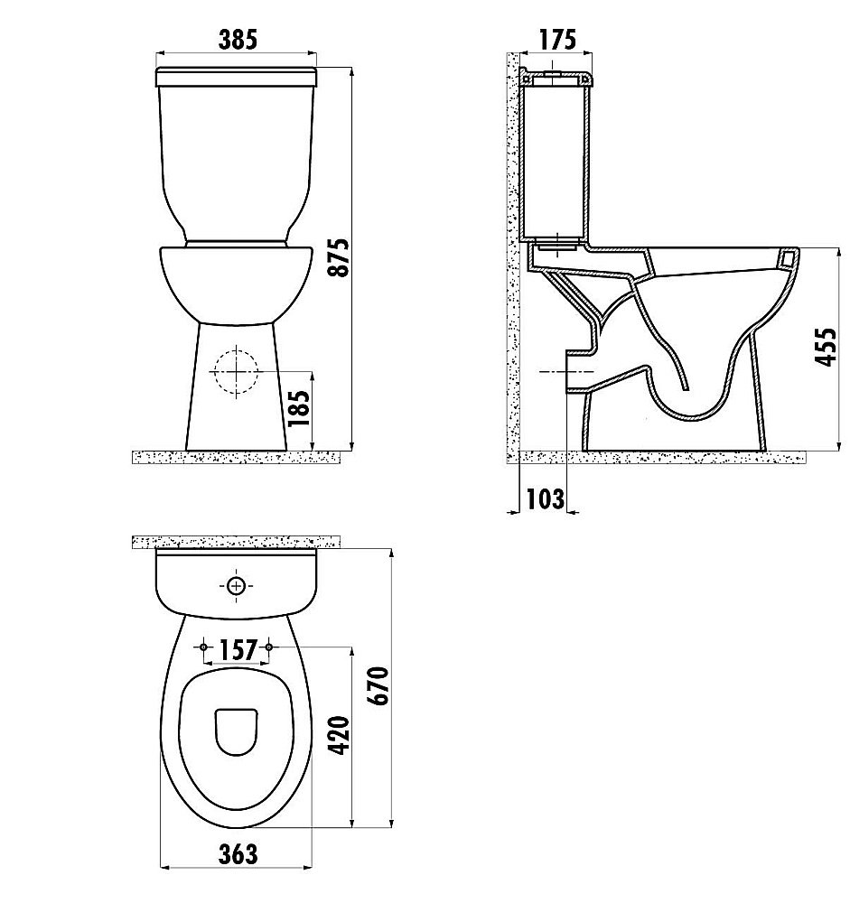 Унитаз напольный с функцией биде Creavit для инвалидов BD315-00 белый, с бачком купить в интернет-магазине Sanbest