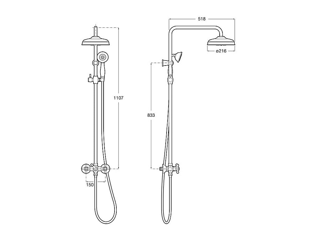 Душевая система Roca Carmen 5A974BC00 купить в интернет-магазине сантехники Sanbest