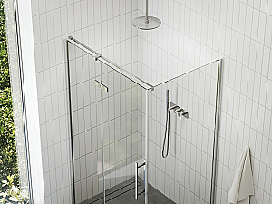 Душевой уголок Ravak Cool! COSD2+COPS 100x100 профиль блестящий хром/стекло прозрачное купить в интернет-магазине Sanbest