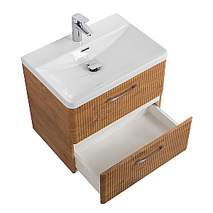 Тумба с раковиной Belbagno DUE 60 ручки в комплекте, Rovere Nature для ванной в интернет-магазине Sanbest