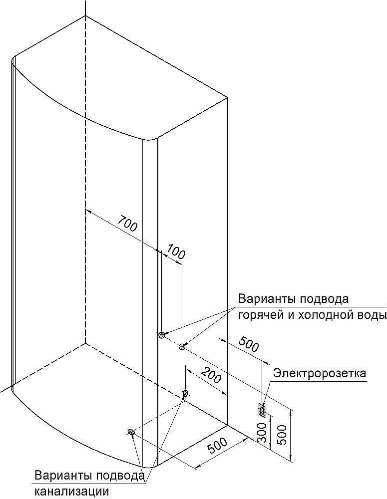 Душевая кабина Радомир Диана 108х118 стекло матовое/профиль белый купить в интернет-магазине Sanbest