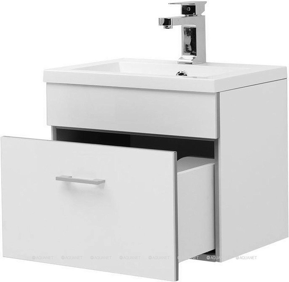Тумба с раковиной Aquanet Верона 207765 50 белый для ванной в интернет-магазине Sanbest