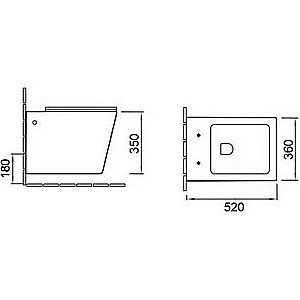 Унитаз SantiLine SL-5004MB SL-04 безободковый, с инсталляцией, с крышкой микролифт, черный матовый/кнопка черная матовая купить в интернет-магазине Sanbest