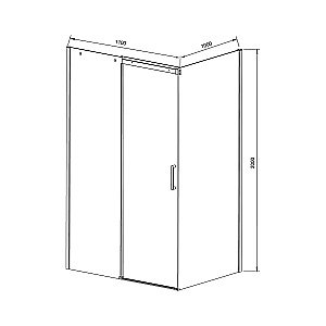 Душевой уголок Vincea Dice VSR-4D1011CL 110х100 стекло прозрачное/профиль хром купить в интернет-магазине Sanbest