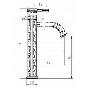 Смеситель для раковины Milacio Villena MC.503.BBR черная бронза купить в интернет-магазине сантехники Sanbest