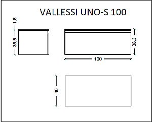 Нижняя тумба Armadi Art VALLESSI UNO-S 100 светлый дуб для ванной в интернет-магазине сантехники Sanbest