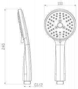 Душевая лейка BelBagno NOVA BB-D1C4 купить в интернет-магазине сантехники Sanbest