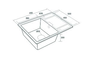 Мойка кухонная Paulmark Weimar PM216550-BLM Черная купить в интернет-магазине сантехники Sanbest