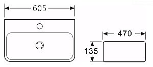 Раковина Ceramica Nova Aura 60 купить в интернет-магазине Sanbest