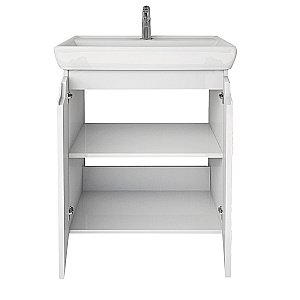 Тумба с  раковиной подвесная/напольная Dreja Q PLUS (D) 60 белый глянец для ванной в интернет-магазине Sanbest