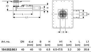 Душевой трап Geberit CleanLine 154.052.00.1 хром купить в интернет-магазине Sanbest